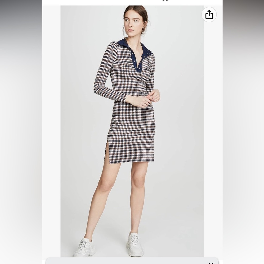BAUM UND PFERDGARTEN
Houndstooth Print Knee-Length Dress
